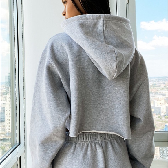 TNA Cozy Fleece Boyfriend Cropped Hoodie (M) - Picture 2 of 11